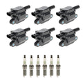 Set of 6 Ignition Coils & NGK Platinum Spark Plugs for Silverado 1500 (1999–2023)