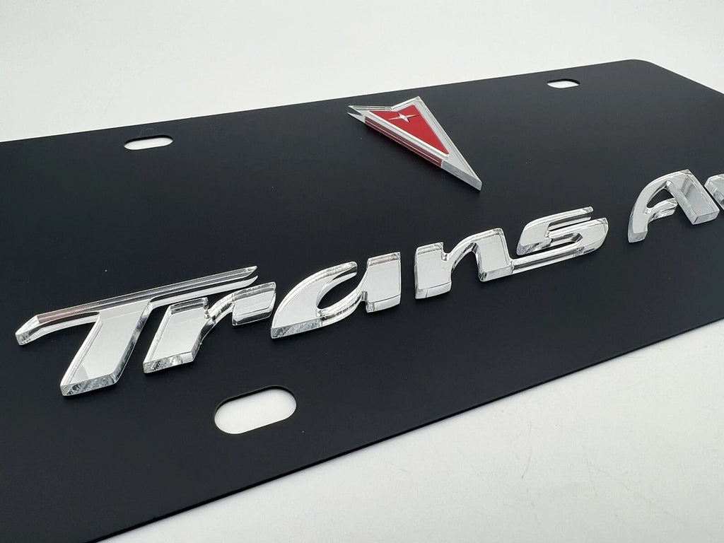 Black Metal License Plate Frame Replacement for Pontiac Firebird (1969–1970)