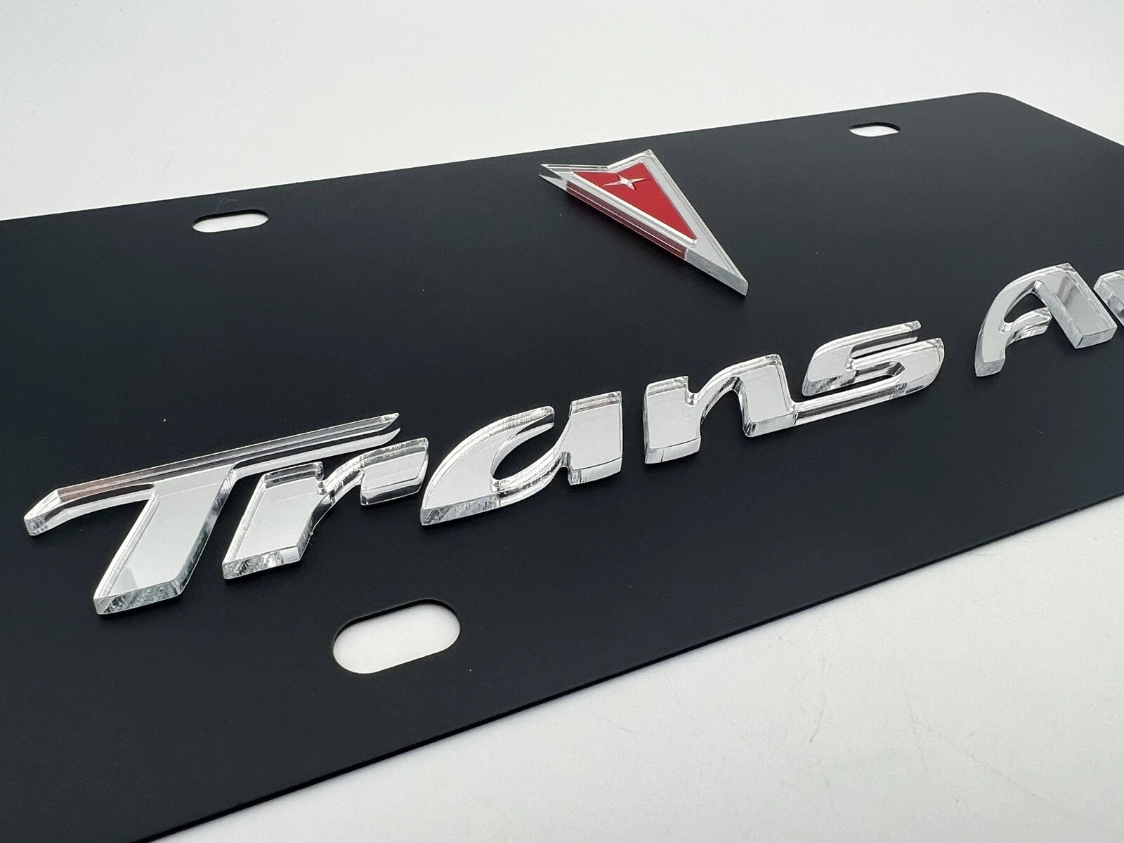Black Metal License Plate Frame Replacement for Pontiac Firebird (1969–1970)