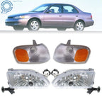 Set of 2 Headlight & Corner Parking Lights for Toyota Corolla (1998–2000)