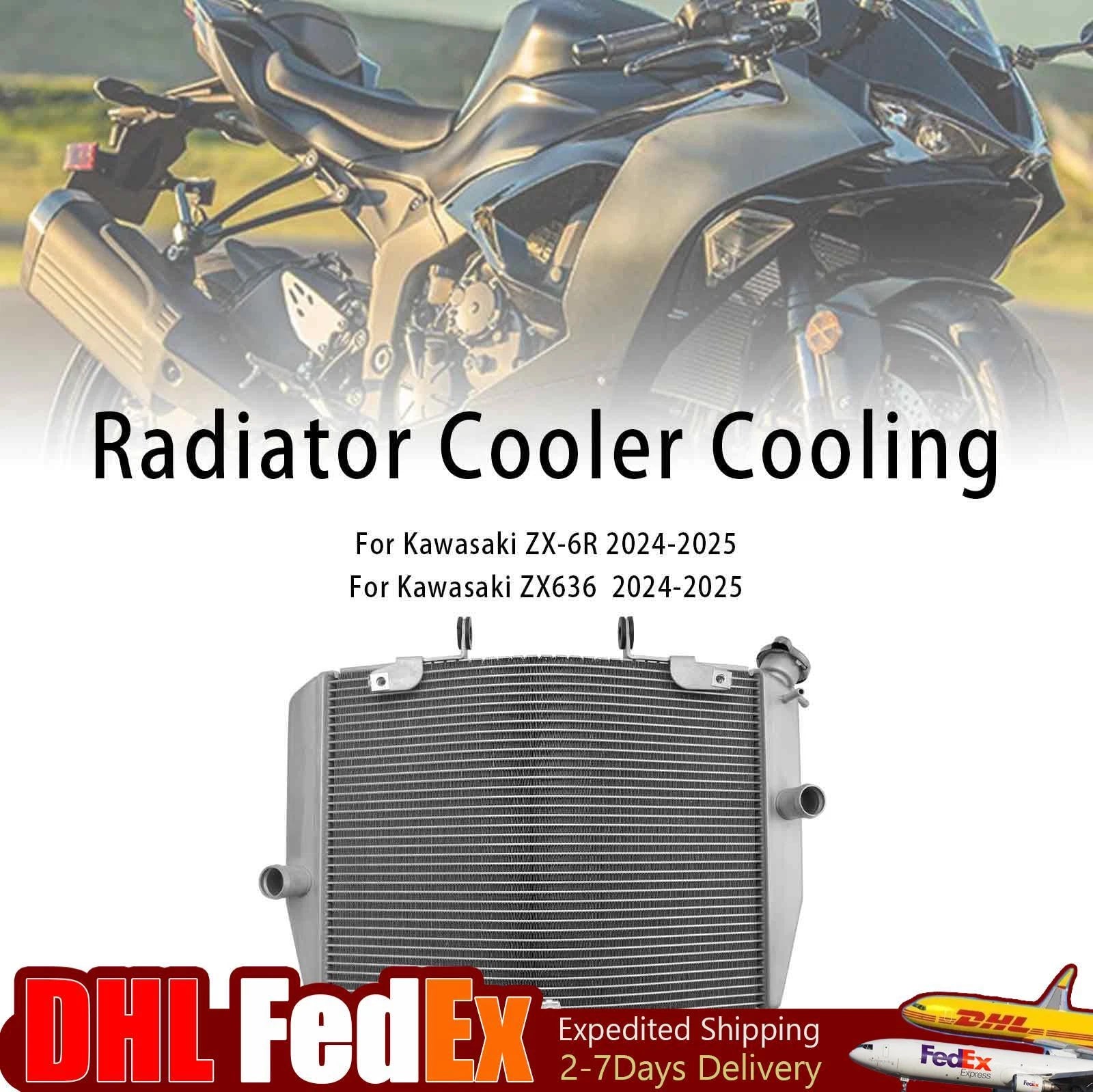 Radiator Cooling Engine Cooler for Kawasaki ZX-6R ZX636 (2024–2025)