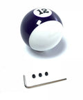 Gear Shift Knob Pool Ball Style with Number 12 Purple White for Universal