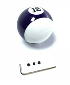Gear Shift Knob Pool Ball Style with Number 12 Purple White for Universal