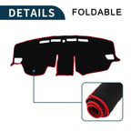 Dashboard Cover Mat for Toyota RAV4 (2019–2024) with Sticker Black Red