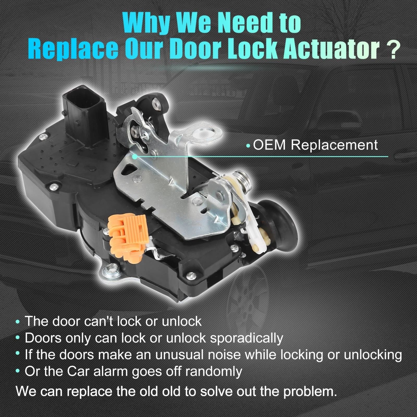 Door Lock Actuator Motor Rear Right 931-109 for Cadillac Chevrolet 