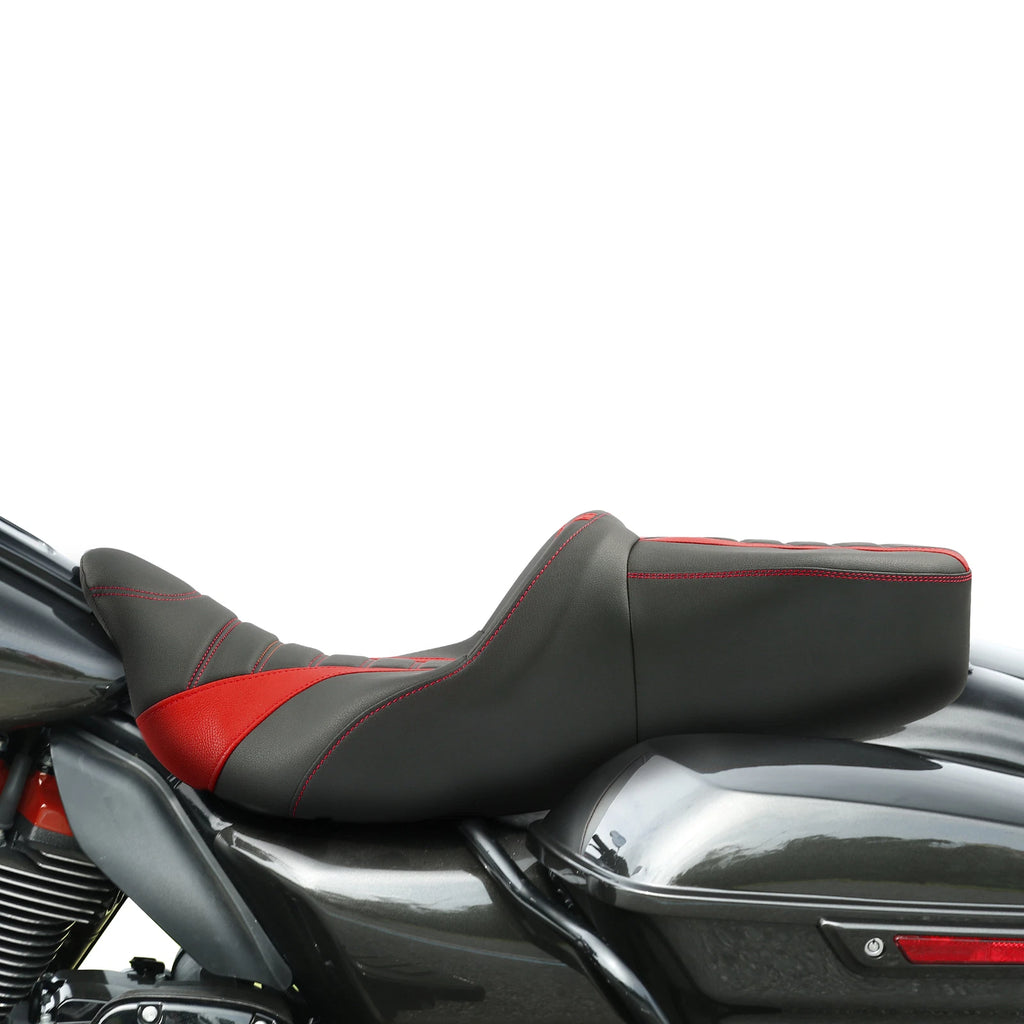 Driver & Passenger Gel Seat for Harley Touring Road Street Glide (2009–2023)