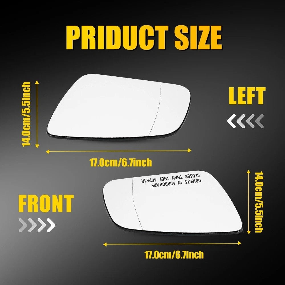 Set of 2 Heated Mirror Glass for Mercedes C-Class (2007–2015)