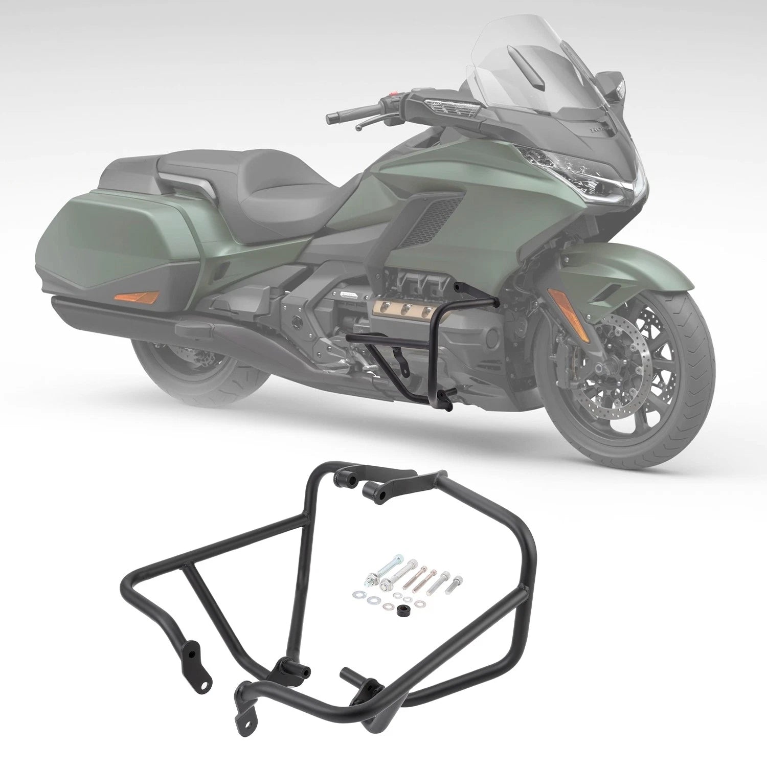 Black Highway Engine Guard Crash Bar for Honda Goldwing GL1800 (2018–2025)