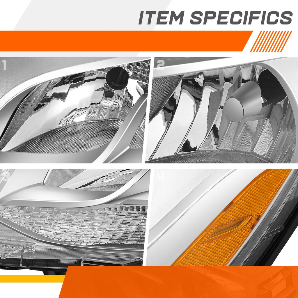 Chrome/Amber Headlights for Mercedes Benz Sprinter 1500-4500 (2019–2024)
