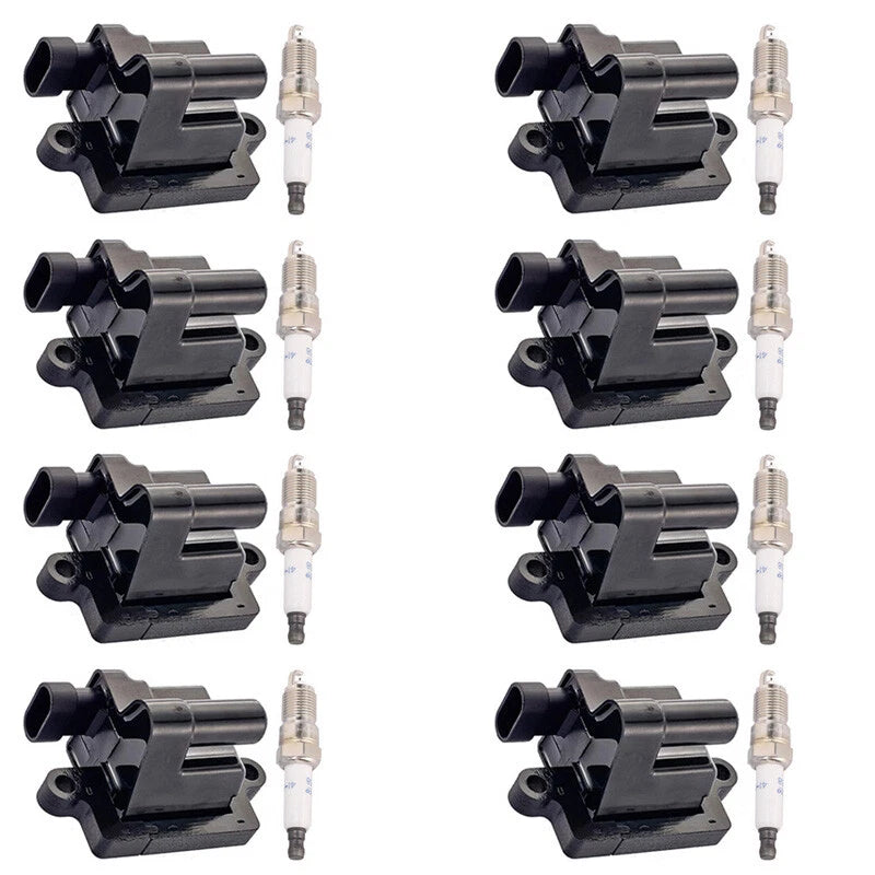 8X Ignition Coils + Spark Plugs for Chevy GMC Sierra 1500 Hummer H2 (2003–2009)