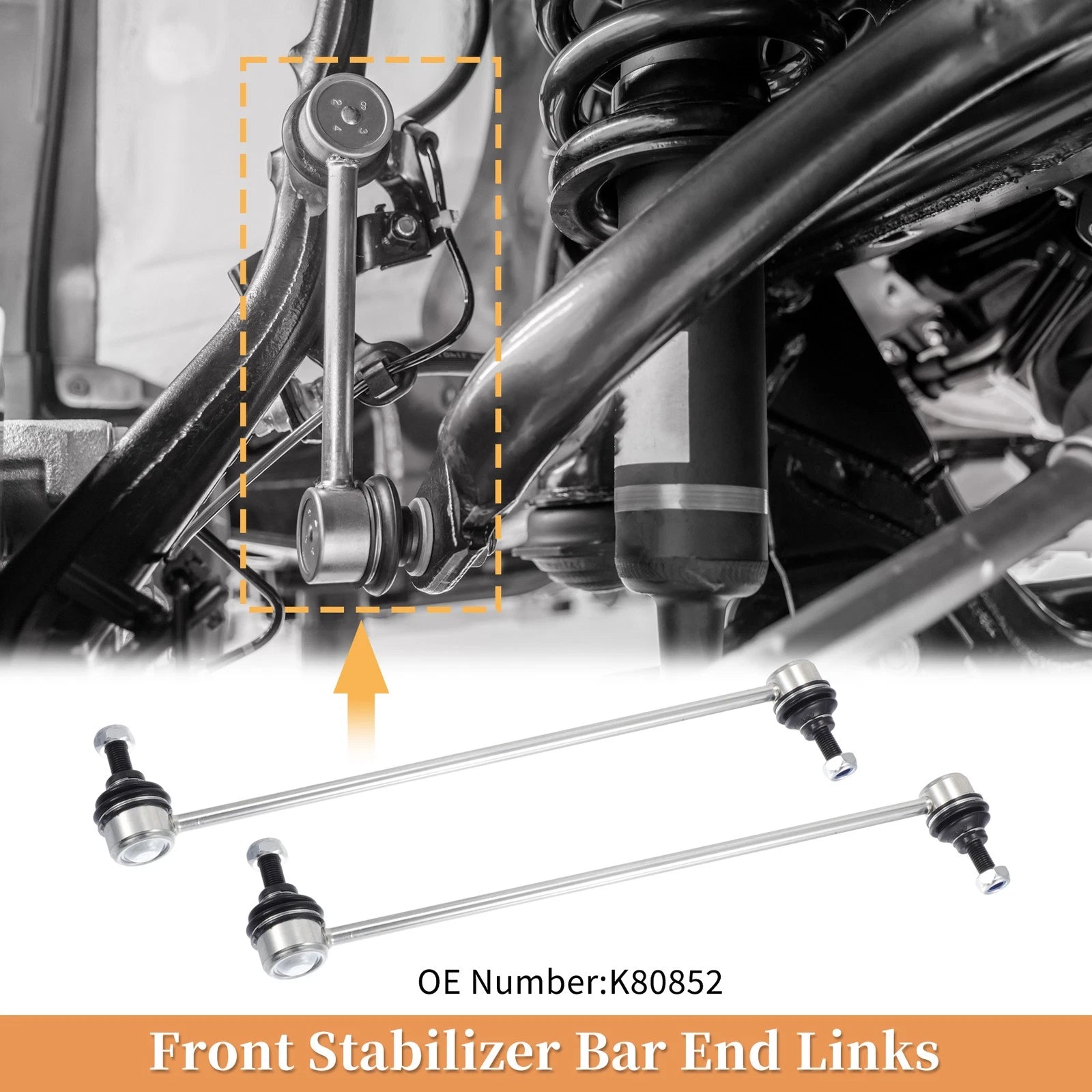 2X Front Stabiliser Sway Bar Link for Pontiac Grand Prix (2004–2008) K80852