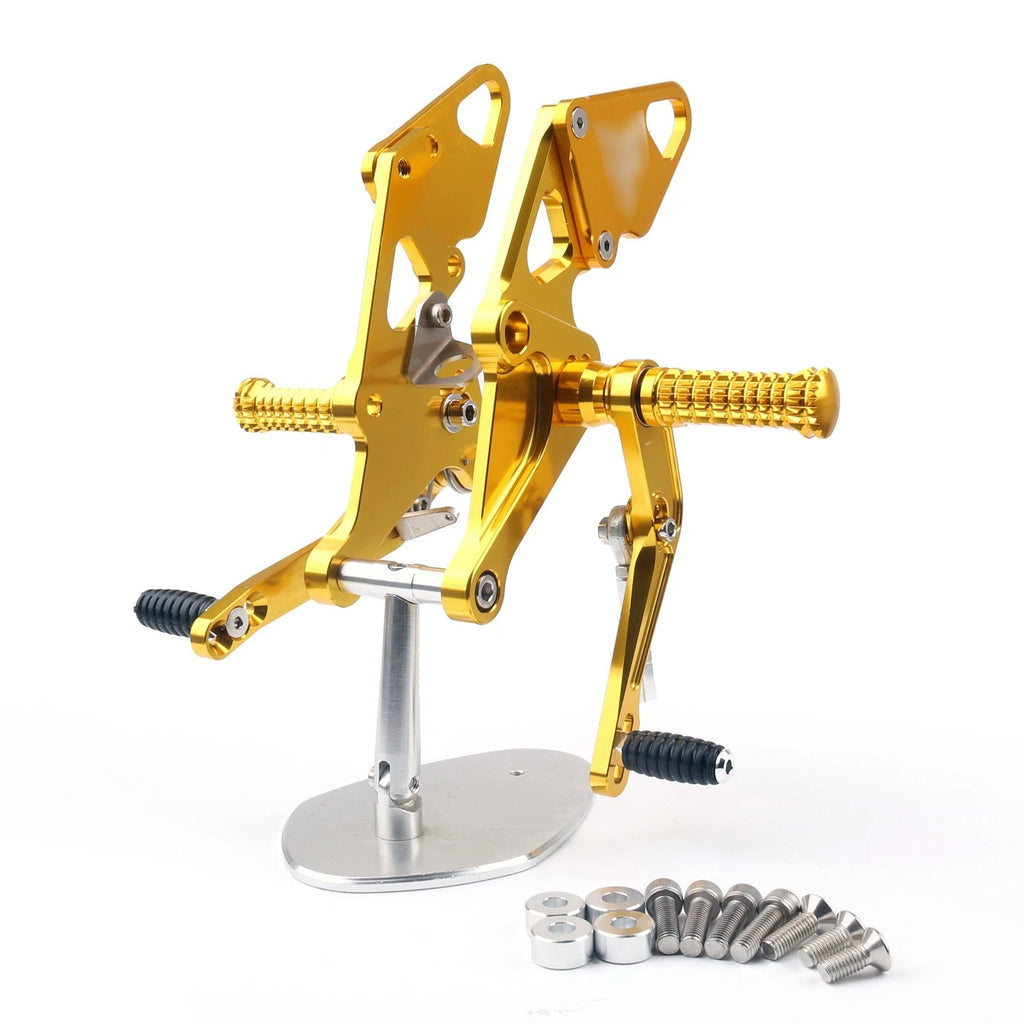 Adjustable Rearsets Foot Rest Pegs for Yamaha MT-07 FZ-07 (2013–2016) Gold #3