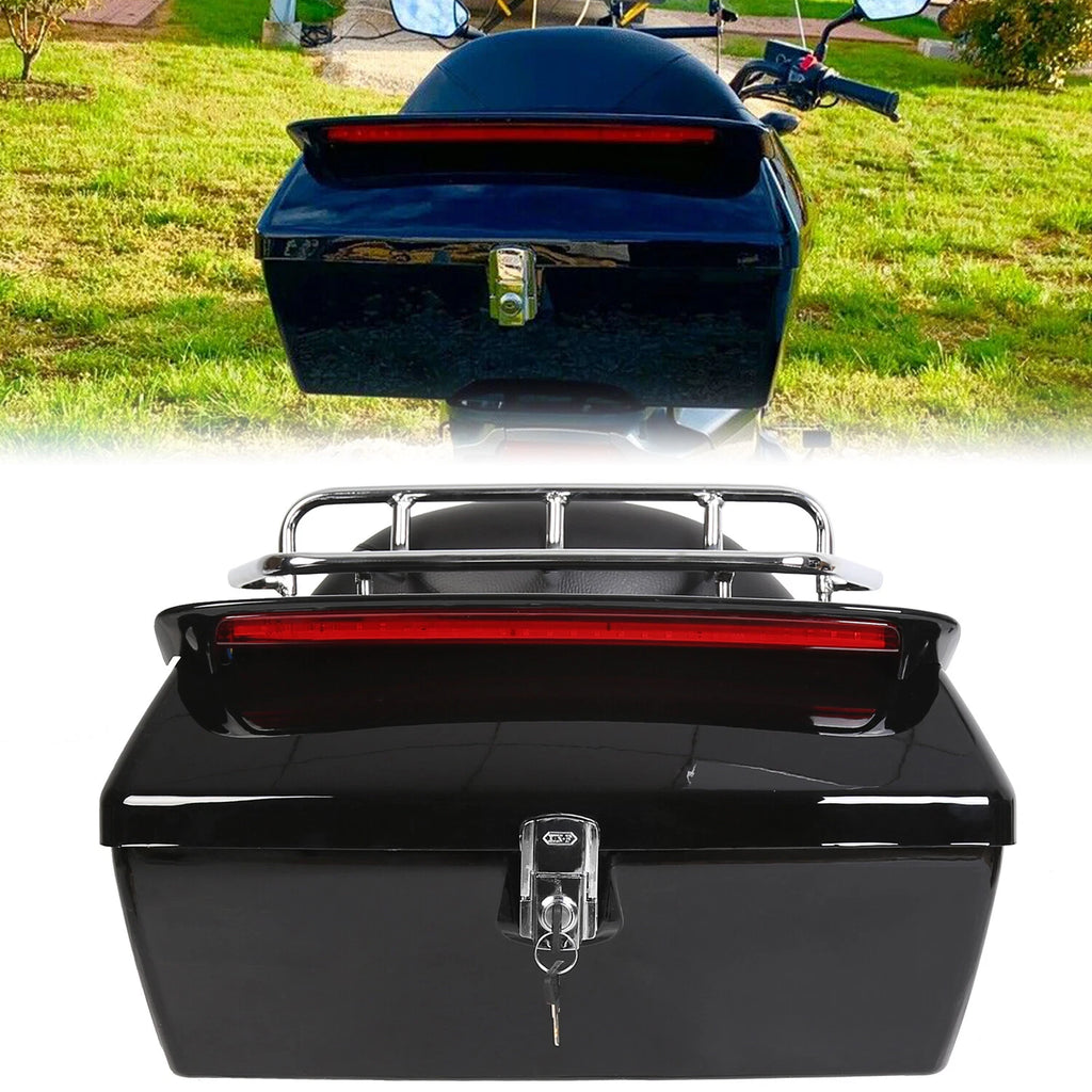 Tour Trunk Tail Box Luggage Pack for Harley Yamaha Suzuki Cruiser