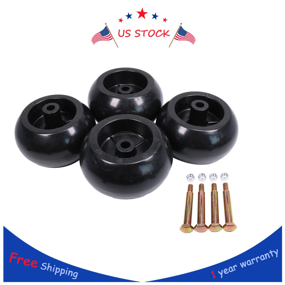 Set of 4 Mower Deck Wheels Bolts for RZT50 RZT54 LT1050 SLT1554