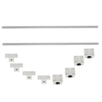 Set of 2 Linear Motion Rail Shafts with Bearings and Rail Support