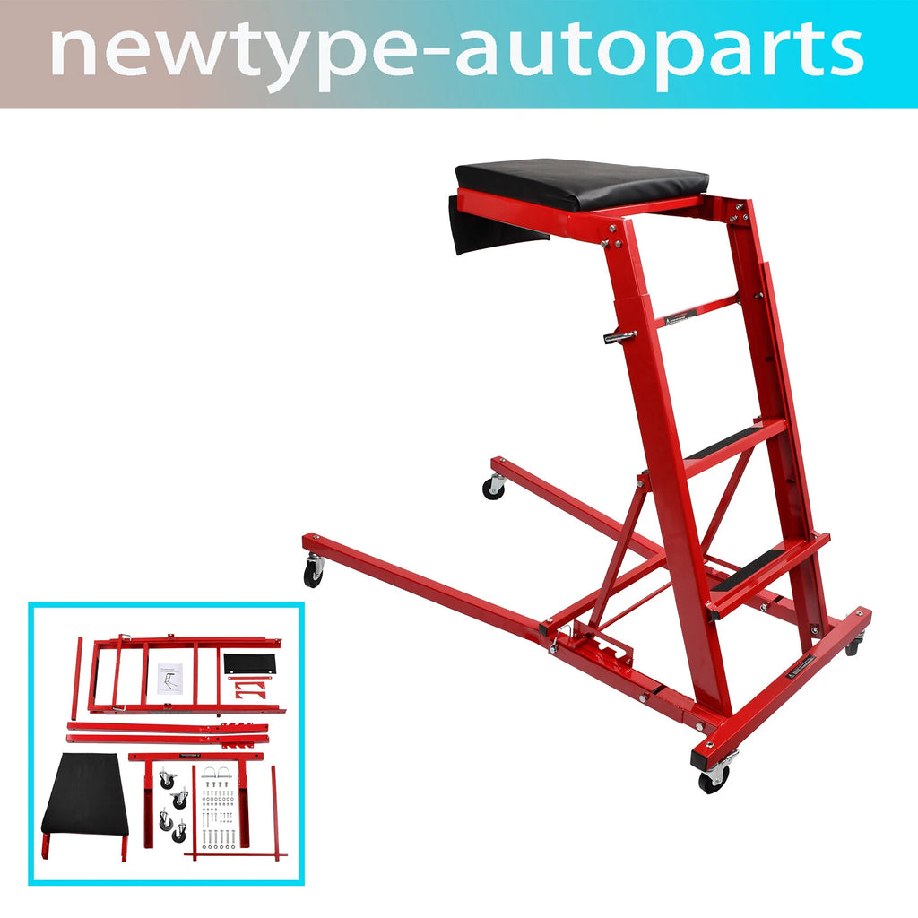 400LBS Foldable Topside Creeper for Adjustable Height Engine Work (45"-66")