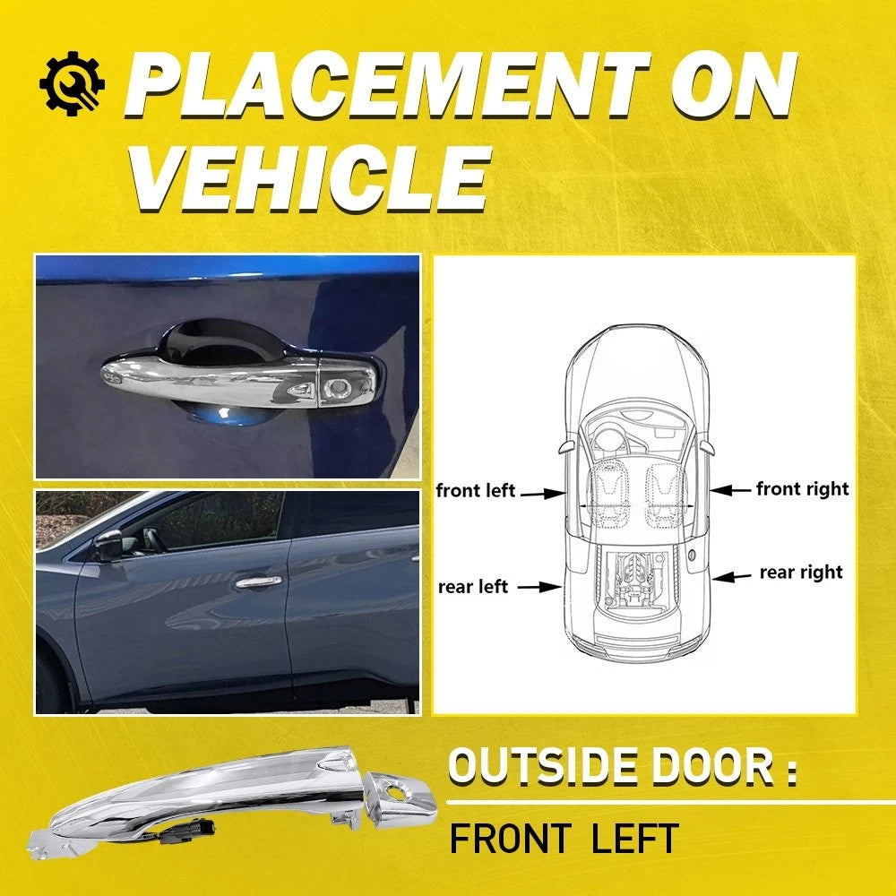 Black Outside Door Handle for Nissan Murano Rogue (2015–2023)