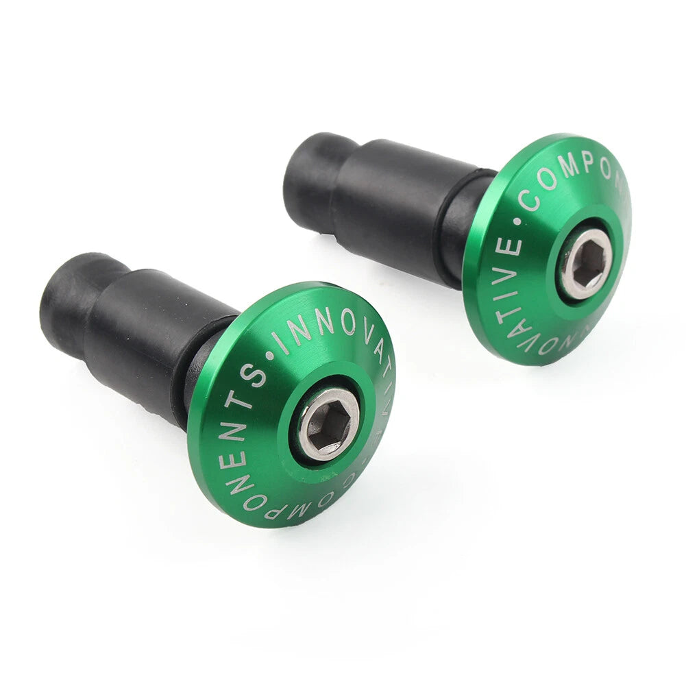 2X Handle Bar End Cap for Motorcycle (7/8'', Green)