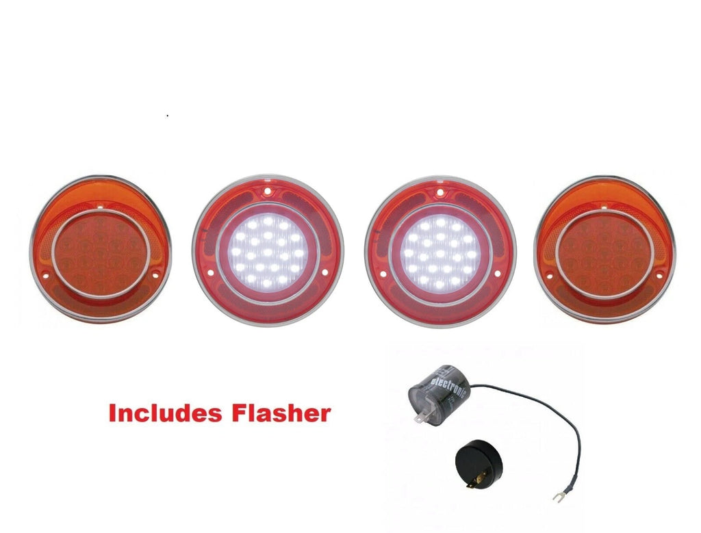 LED Tail Light and Reverse Kit with Flasher for 1969-1973 Chevy Corvette