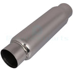Chrome Stainless Exhaust Muffler Universal 3" Inlet-Outlet (16")