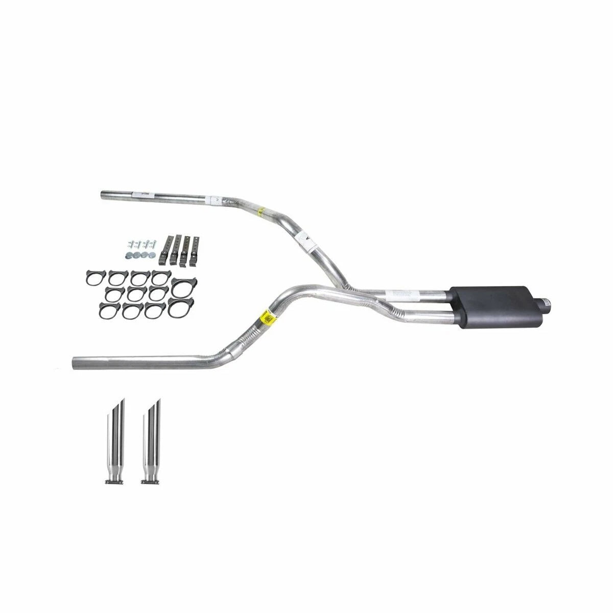 Dual Exhaust 2.5" Pipe & Flowsound Muffler SC Tip for Dakota (1987–1996)