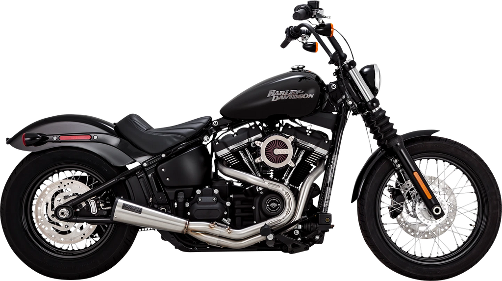 2-into-1 Upsweep Exhaust for Harley (2018–2024) Vance & Hines Brushed/Stainless