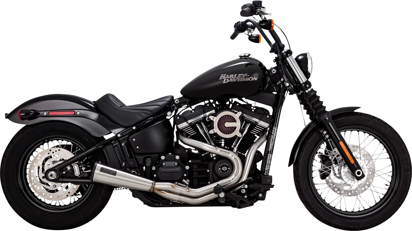2-into-1 Upsweep Exhaust for Harley (2018–2024) Vance & Hines Brushed/Stainless