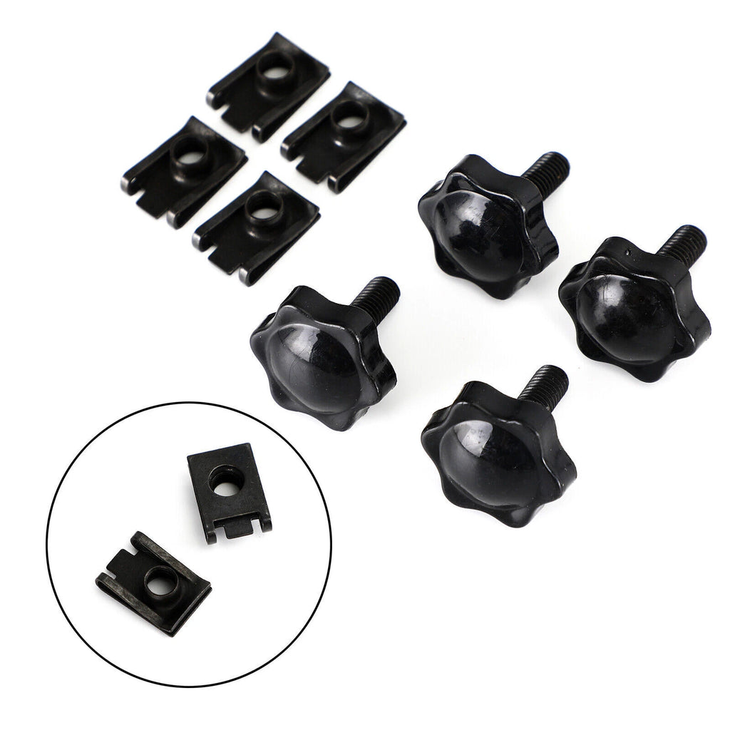 Saddlebag Lever Lock Bolts & Nuts Set Black for Glide King Touring (1996–2019)