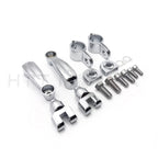 Chrome 360 Adjustable Highway FootPeg Mounting Kit for Harley (1.5")