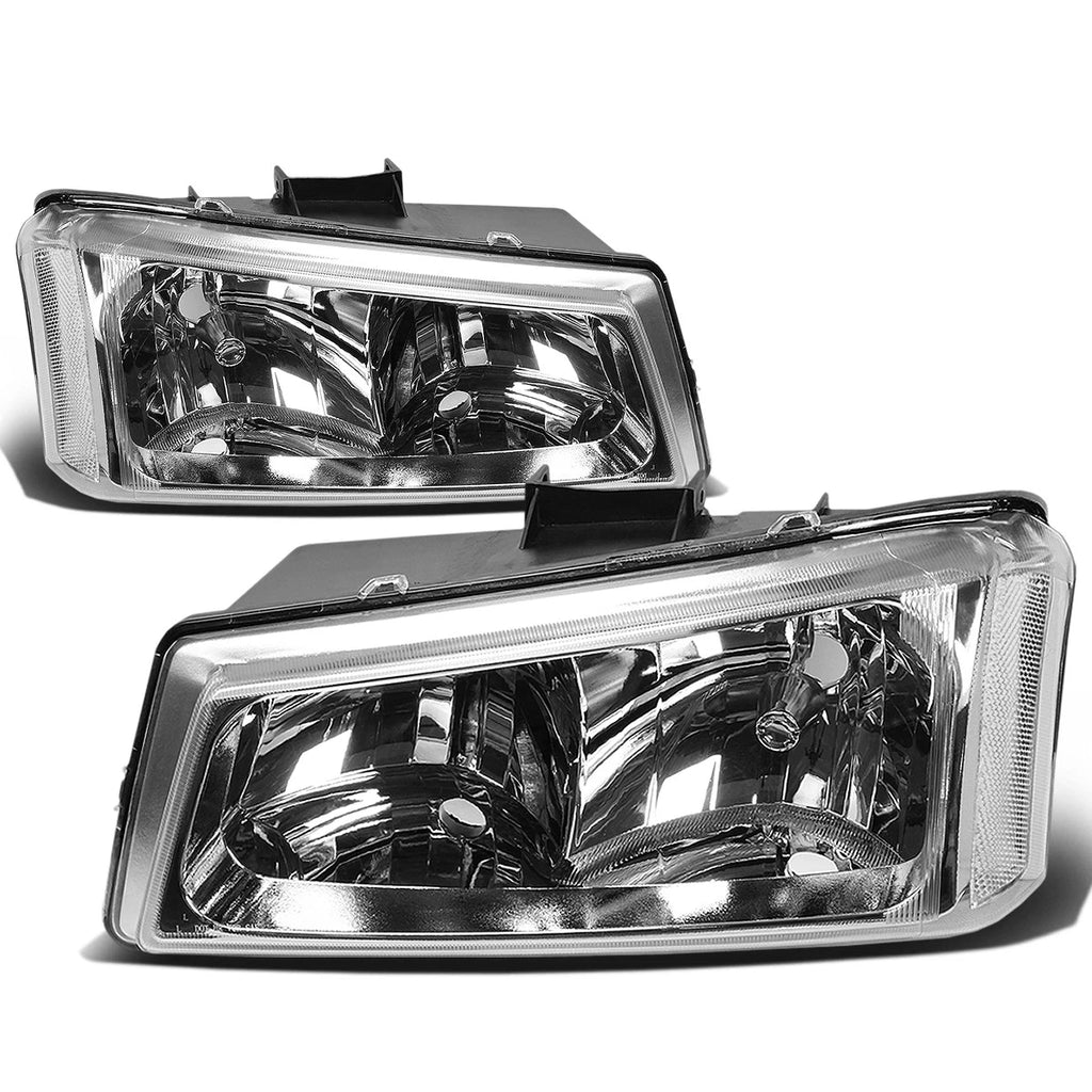Chrome Clear Corner Headlight & Black 3D LED Tail Light for Silverado (2003–2007)