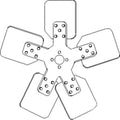 5 Blade Fan for Allis Chalmers D17 D19 WC WD45 WF 170 175 (70240973V)