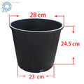 Set of 10 Thermoformed 3 Gallon Black Nursery Pots for Plants