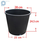 Set of 10 Thermoformed 3 Gallon Black Nursery Pots for Plants