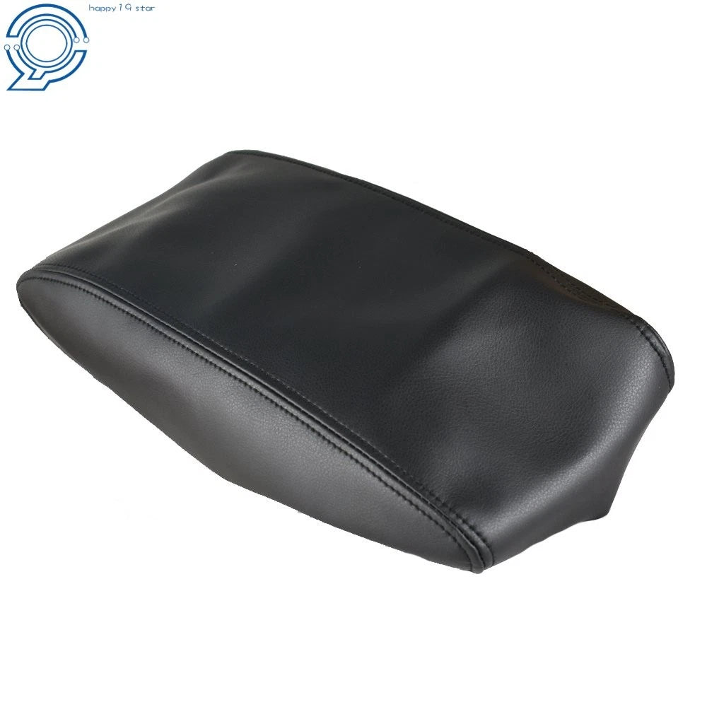 Black Leather Center Console Lid Armrest Cover for Jeep Grand Cherokee (2011-2019)