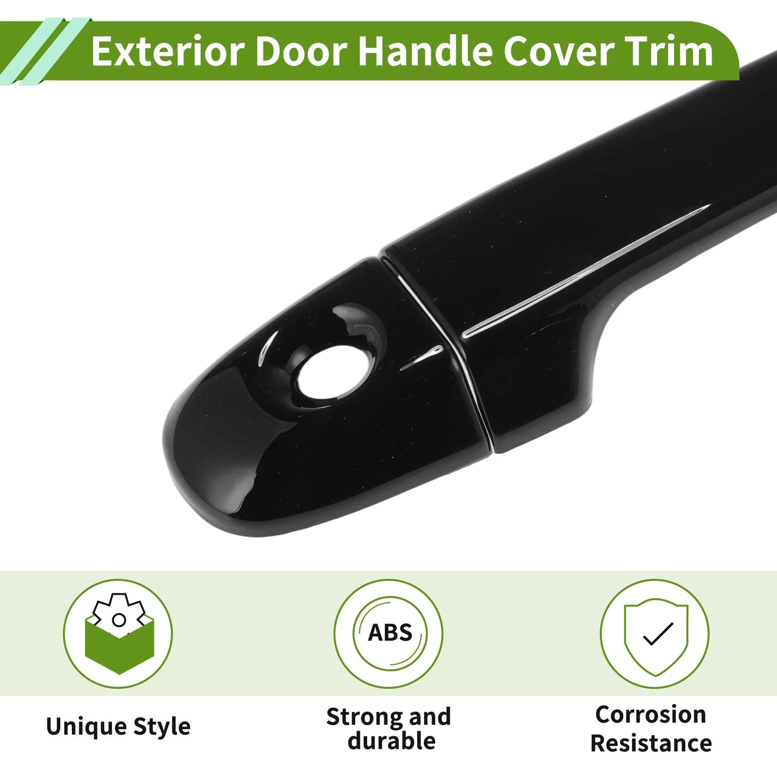 Exterior Door Handle Cover Trim for Subaru Crosstrek (2018–2024) Glossy Black