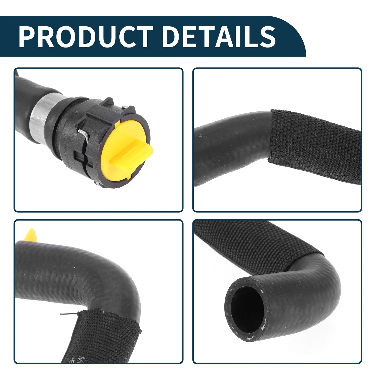 Heater Hose for Audi A4 B8 2.0L (2010–2016) 8K0121109Q Rubber Black