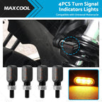 Set of 4 Mini LED Turn Signal Indicators for Universal Motorcycles