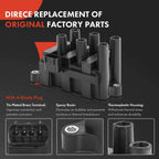 Ignition Coil & Iridium Spark Plugs Set for Ford Ranger
