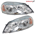 Set of 2 Halogen Headlights for Chevrolet Impala Monte Carlo (2006–2007) Chrome