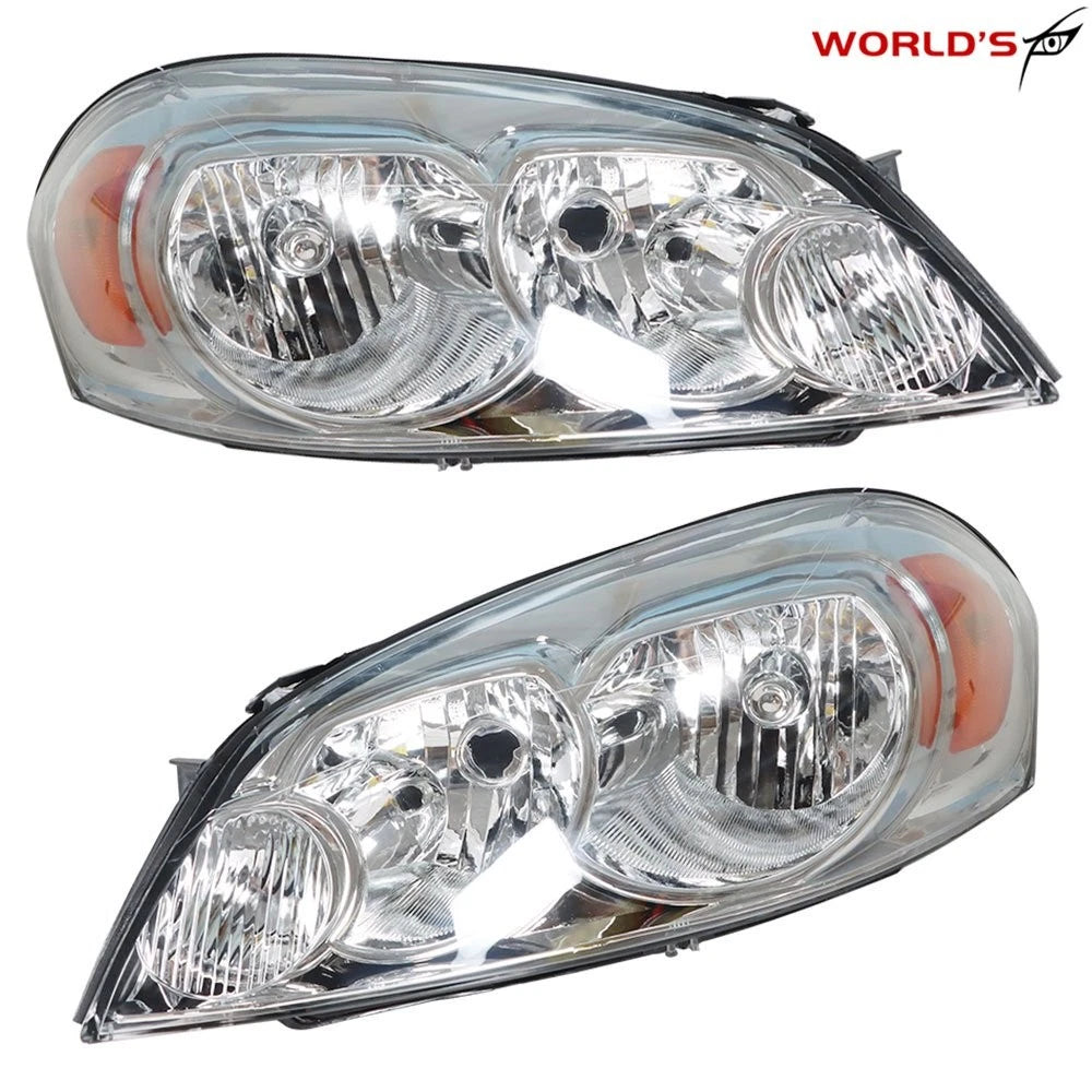 Set of 2 Halogen Headlights for Chevrolet Impala Monte Carlo (2006–2007) Chrome