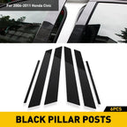 Set of 4 Window Pillar Post Covers for Honda Civic Sedan (2006–2011) Carbon H