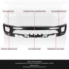Front Bumper Face Bar for Ford Ranger (2019–2024) - Black Steel, Parking Sensor Hole