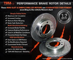 Rear Disc Rotors Slotted & Dimpled for Ford Falcon AU (2000 - 2002)
