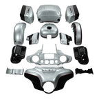 Fairings Bodywork for Harley Touring FLHT (2014–2023) Silver Pearl Glossy Black