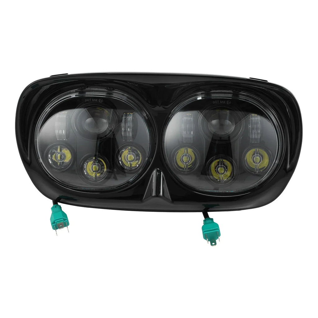 5 3/4" Dual LED Front Headlight for Harley Road Glide (1998-2013)
