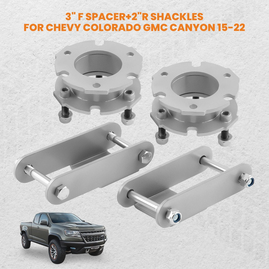 3" Front 2" Rear Lift Kit for GMC Canyon, Chevy Colorado (2015–2022)
