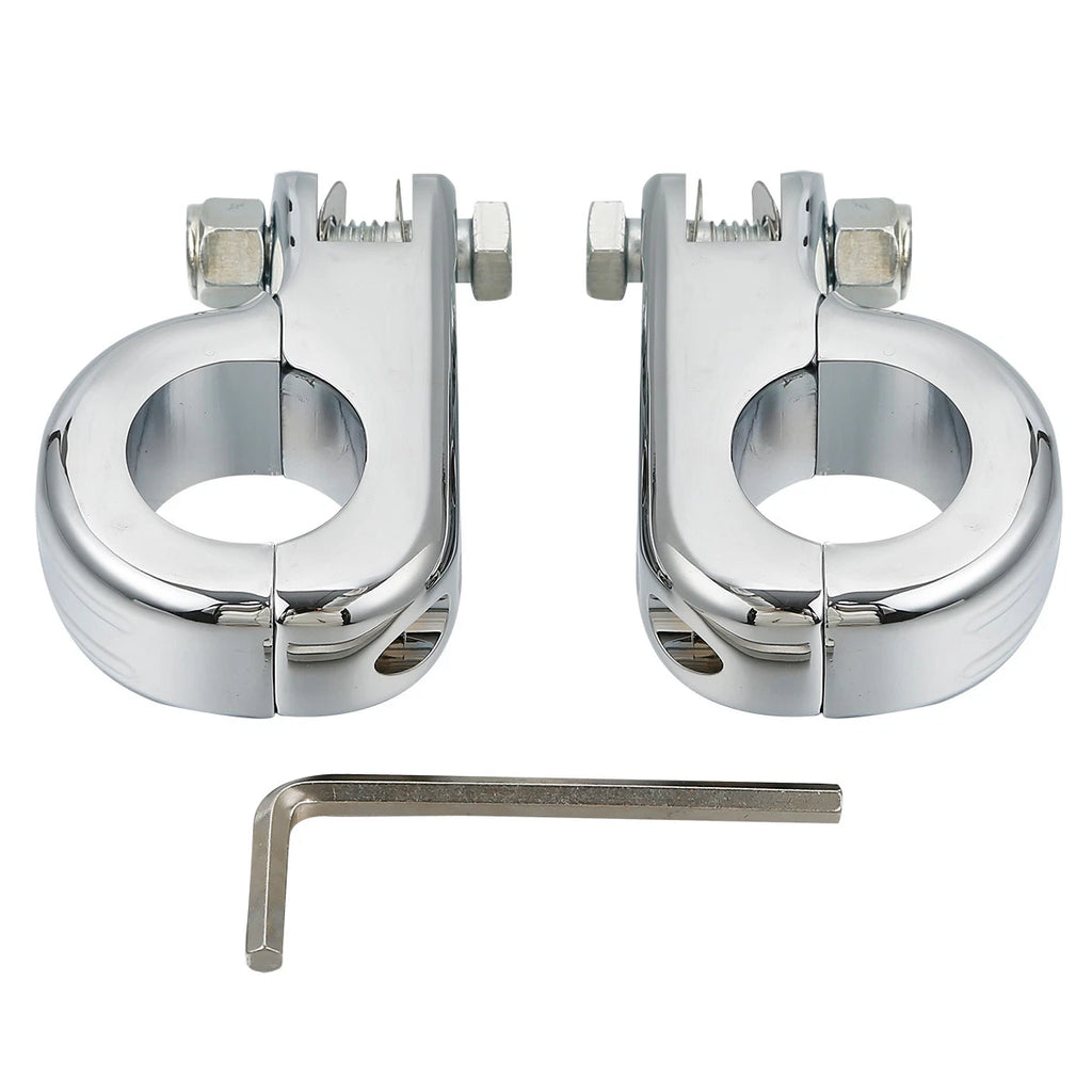1.25" Highway Foot Pegs Mount Kit for Harley Yamaha Honda (Replaces 50957-02)