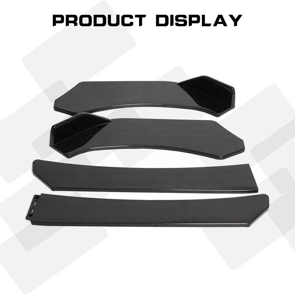Carbon Fiber Front Bumper Lip for Honda Civic (2016–2021) + Strut Rods