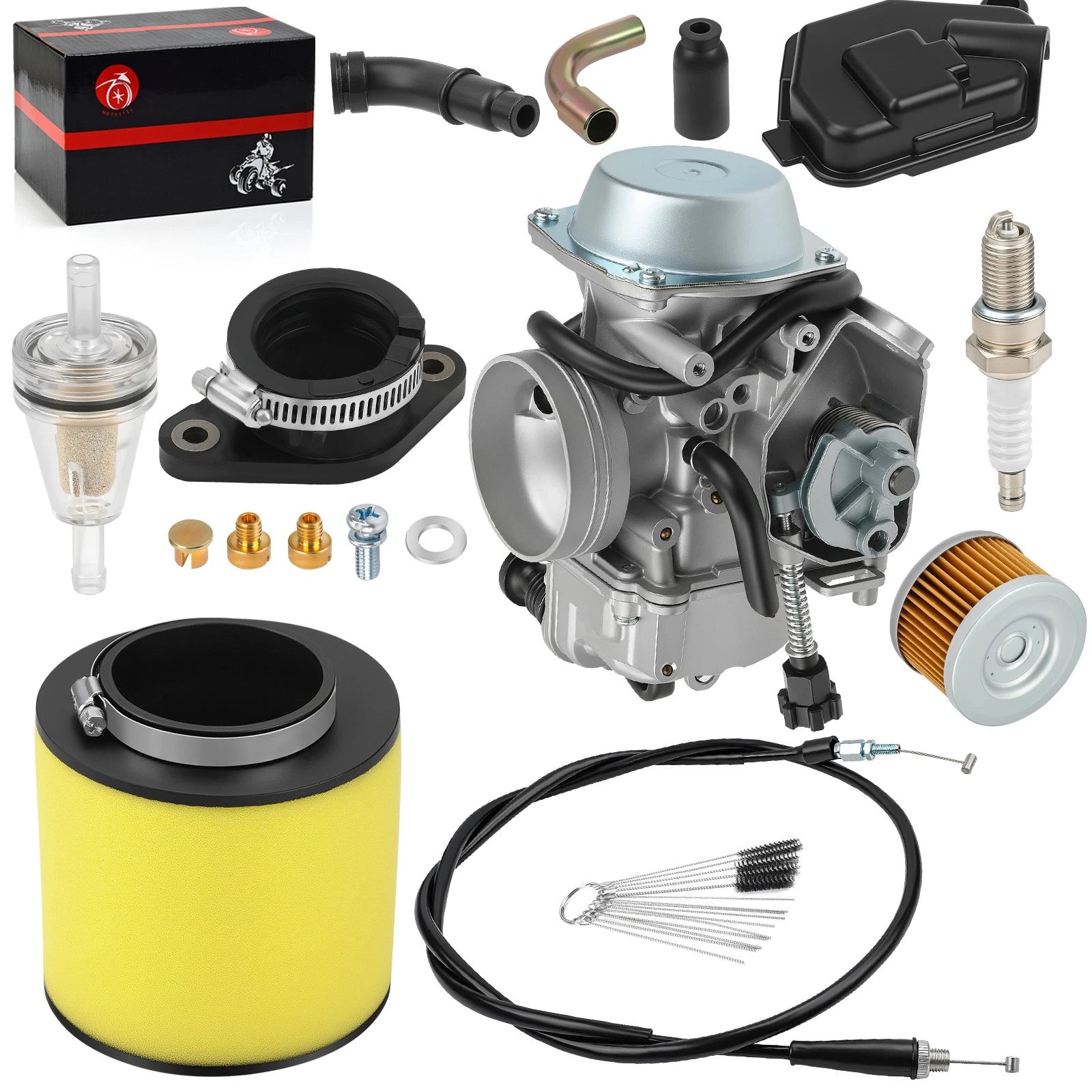 Carburetor, Intake Manifold, Throttle Cable, Air Filter for Honda Fourtrax 300 (1988–2000)