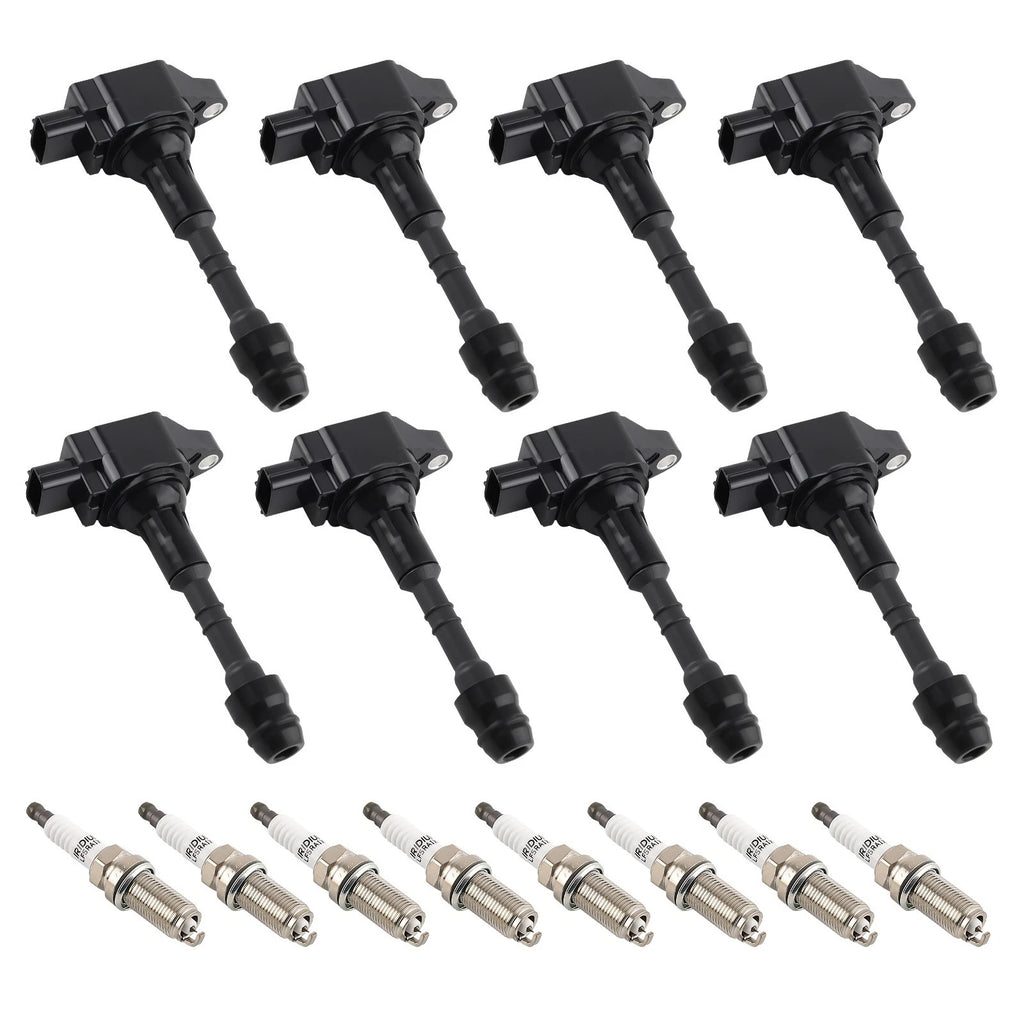 8Pcs Ignition Coil & Iridium Spark Plug for Nissan Armada Titan (2007–2015)